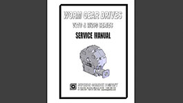 Low Speed Worm Gear Reducer Service Manual